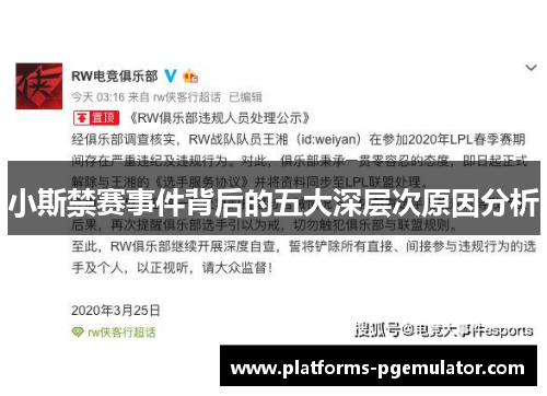 小斯禁赛事件背后的五大深层次原因分析